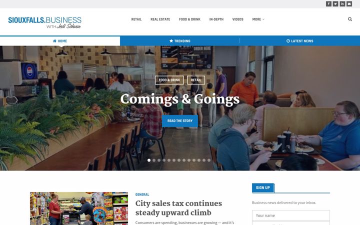 Screenshot of siouxfalls.business