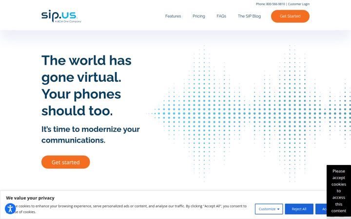 Screenshot di sip.us