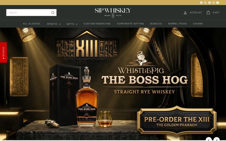 Screenshot of sipwhiskey.com