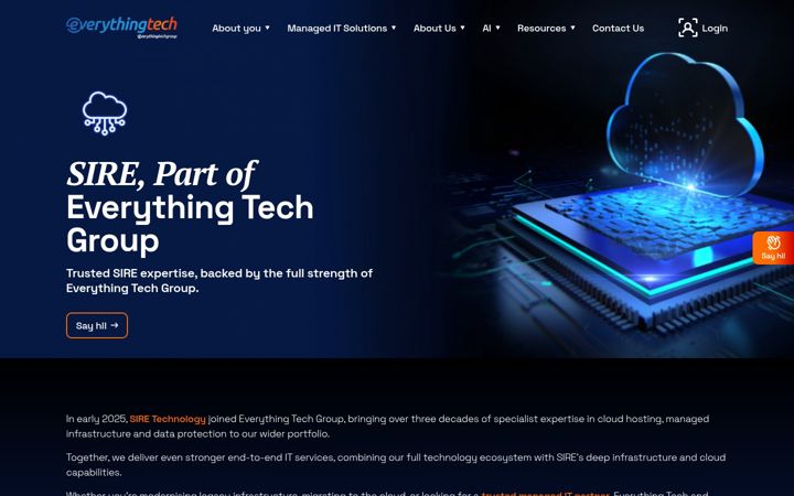 Screenshot of sire.co.uk