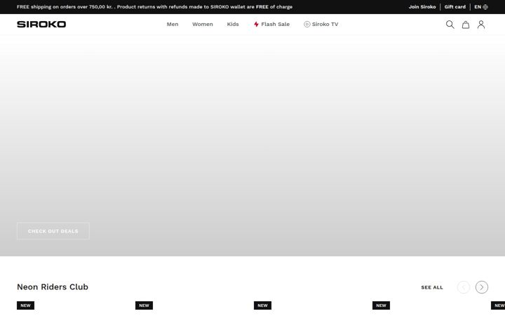 Screenshot of siroko.com