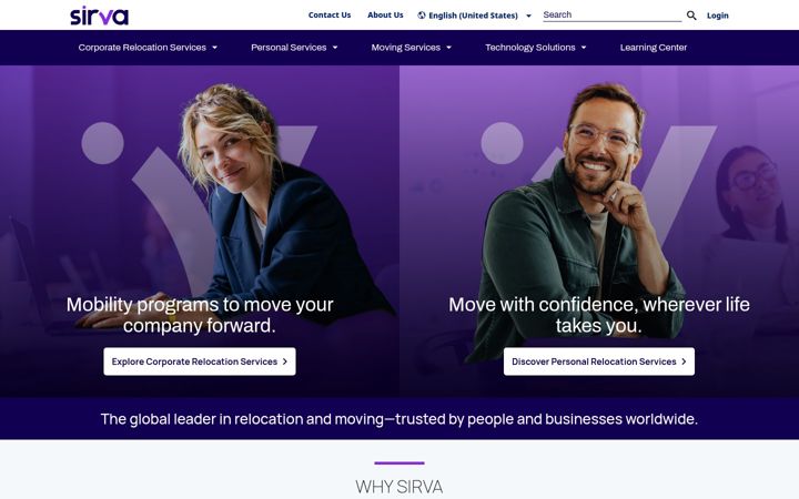 Screenshot of sirva.com