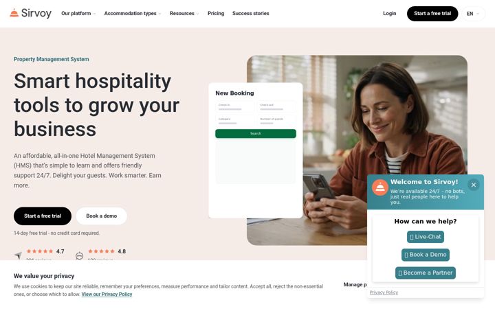 Screenshot of sirvoy.com