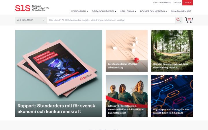 Screenshot of sis.se
