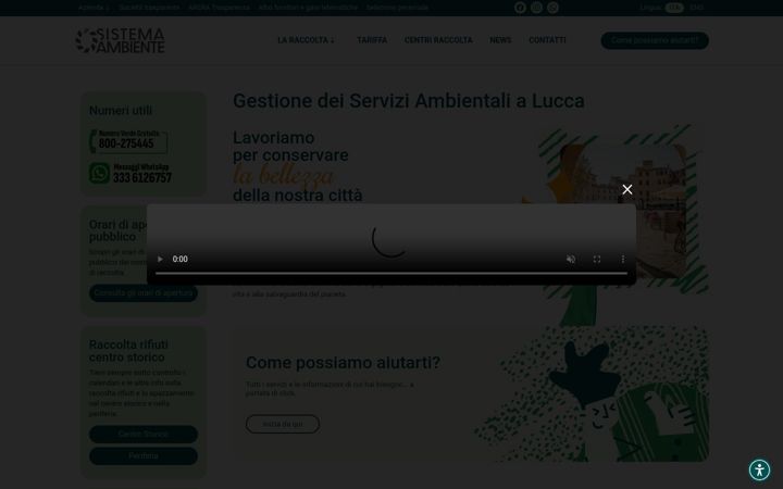 Ekrano kopija sistemaambientelucca.it