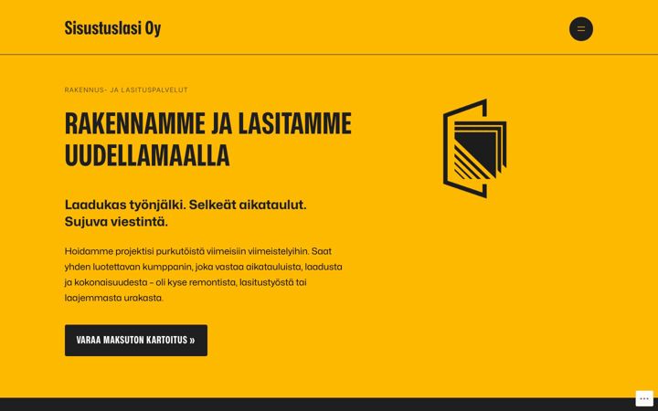 Screenshot of sisustuslasi.fi