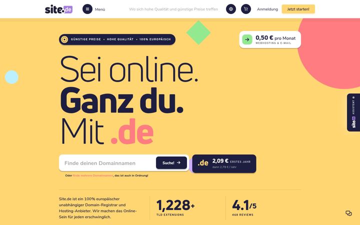 Screenshot of site.de