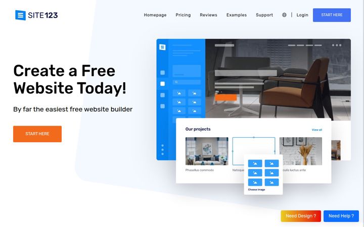 Screenshot of site123.me