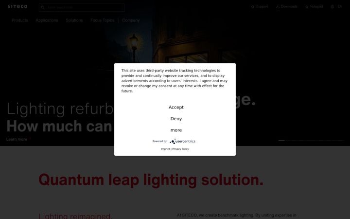 Screenshot of siteco.com