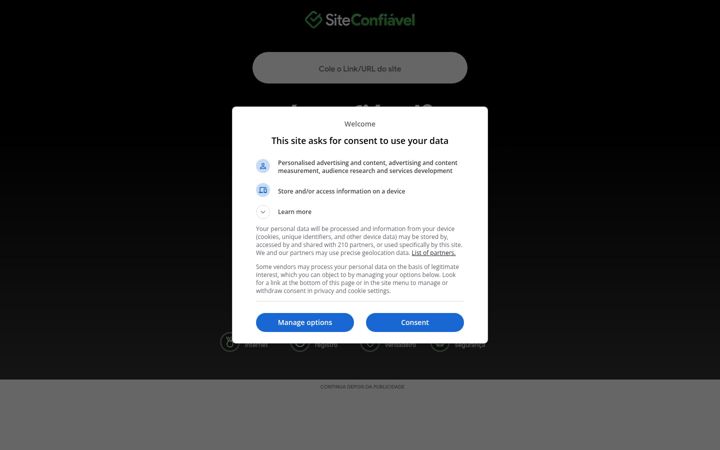 Screenshot of siteconfiavel.com.br