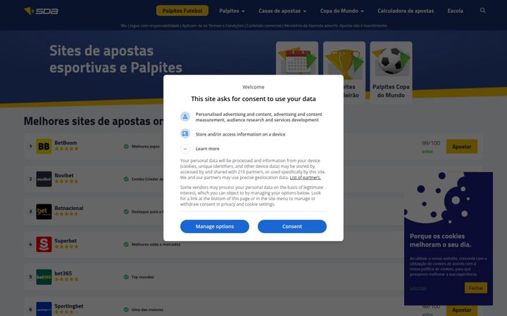 Screenshot of sites-de-apostas.net