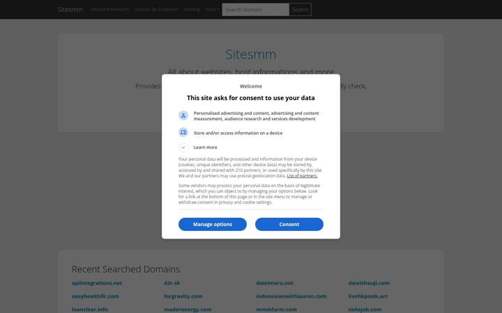 Screenshot of sitesmm.com
