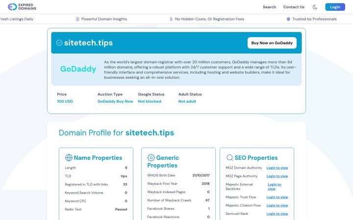 Screenshot of sitetech.tips