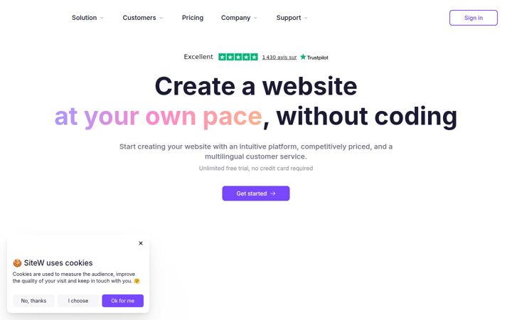 Screenshot of sitew.com