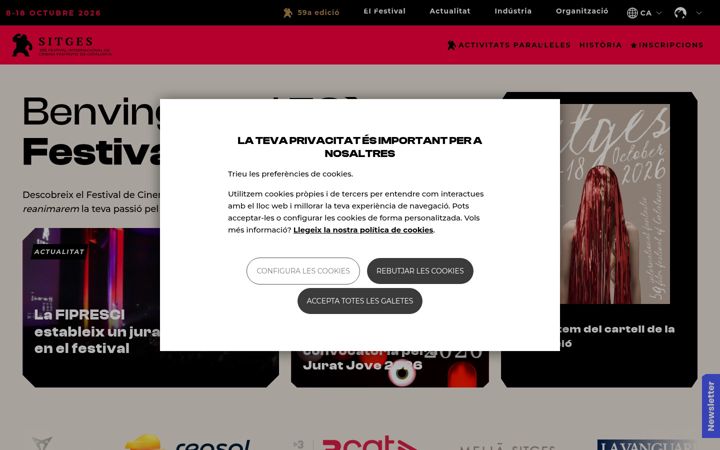 Screenshot of sitgesfilmfestival.com