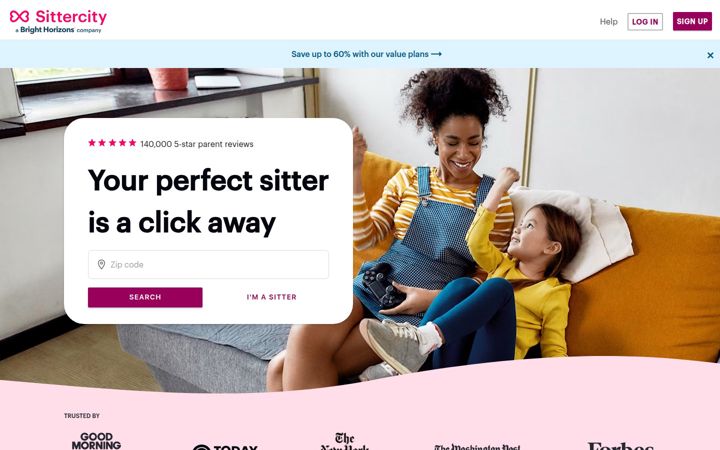 Screenshot of sittercity.com