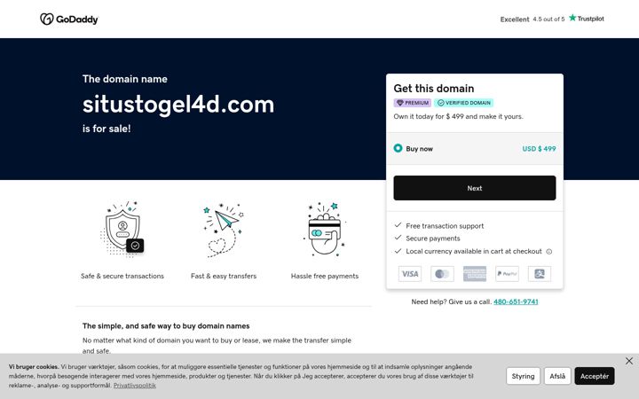 Screenshot of situstogel4d.com