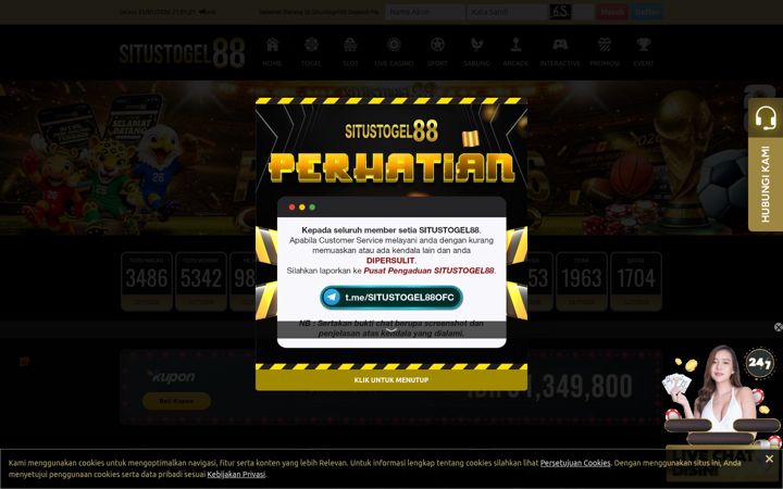 Skärmbild av situstogel88lotto.com