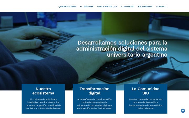 Screenshot of siu.edu.ar