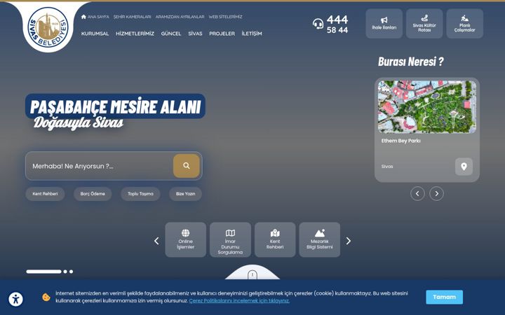 Screenshot of sivas.bel.tr