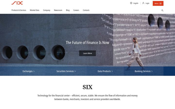 Screenshot of six-swiss-exchange.com