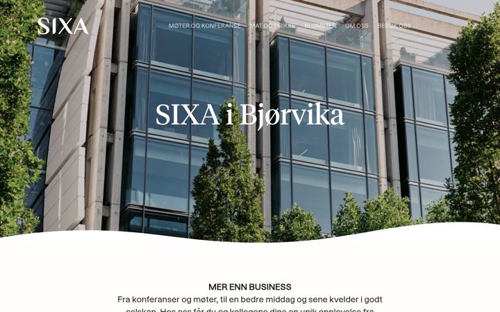 Screenshot of sixa.no