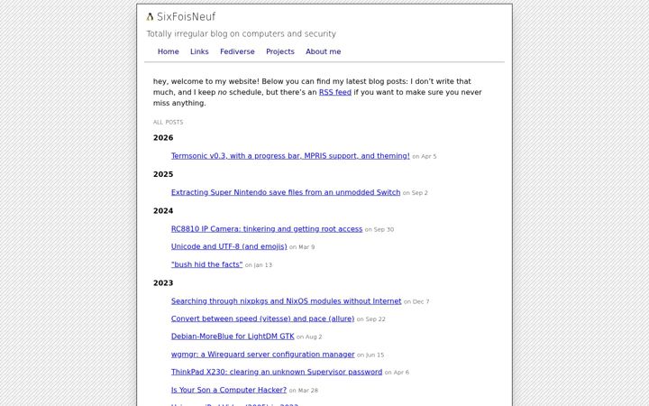 Screenshot of sixfoisneuf.fr