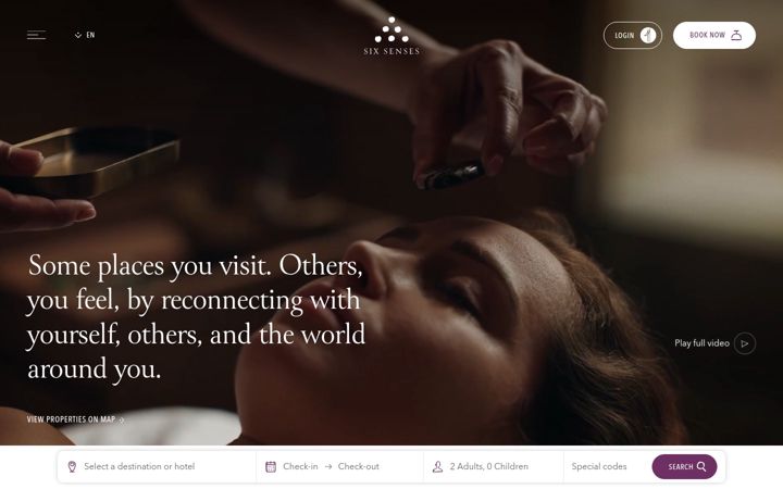 Screenshot stránky sixsenses.com