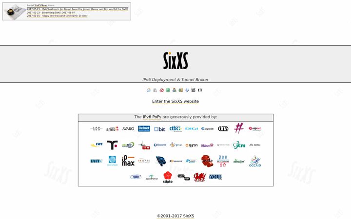 Screenshot of sixxs.net