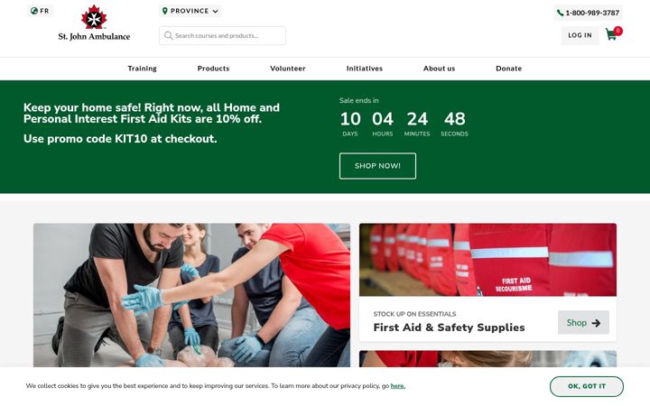 Screenshot of sja.ca