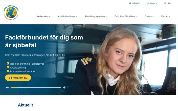 Zrzut ekranu sjobefalsforeningen.se