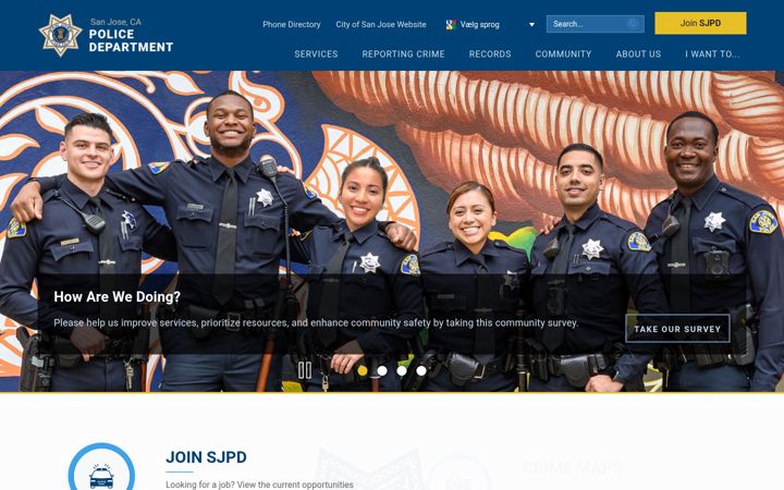 Screenshot of sjpd.org