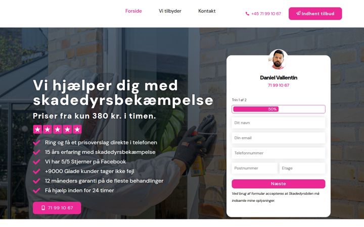 Screenshot of skadedyrsbilen.nu