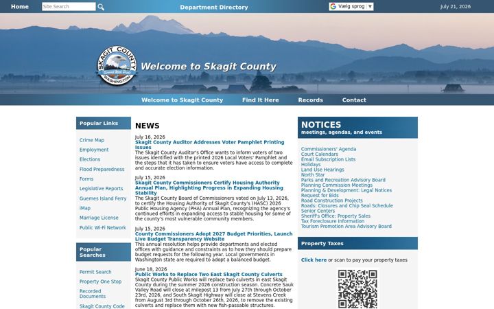 Screenshot of skagitcounty.net