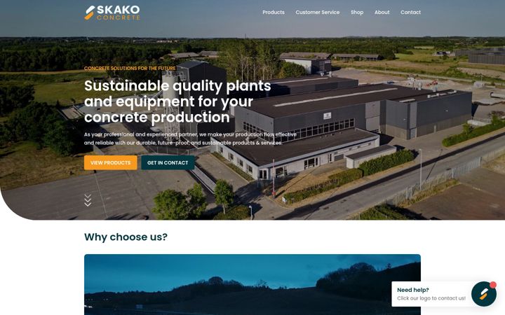 Screenshot of skakoconcrete.com