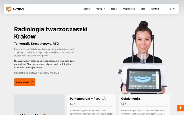 Screenshot stránky skanai.pl