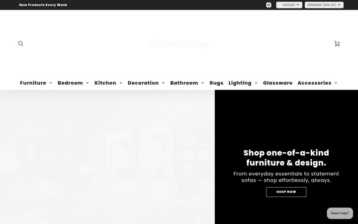 Screenshot of skandishop.com