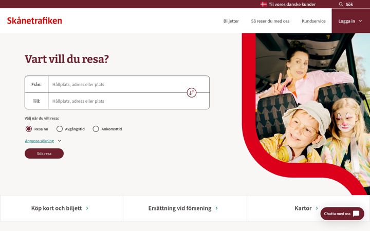 Screenshot of skanetrafiken.se