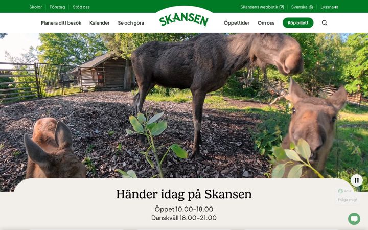 Screenshot of skansen.se