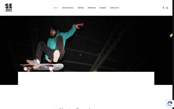 Snímek obrazovky skateescola.com