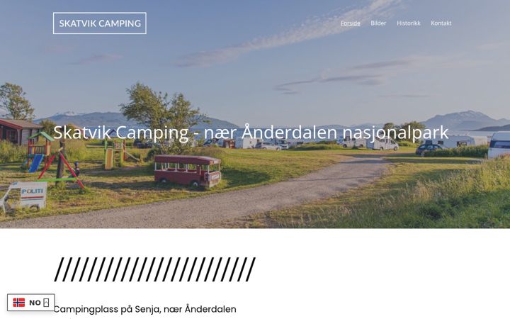 Screenshot von skatvik-camping.no
