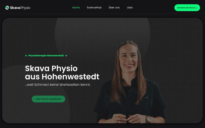 Screenshot of skava-physio.de