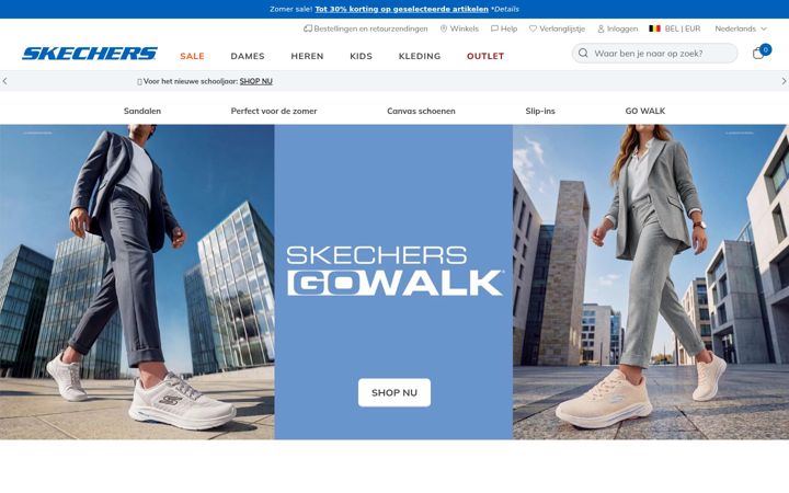 Screenshot of skechers.be