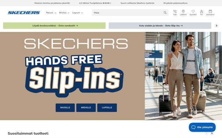 Skjermbilde av skechers.fi
