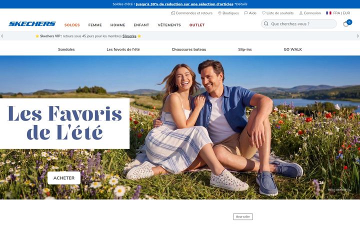 Screenshot of skechers.fr