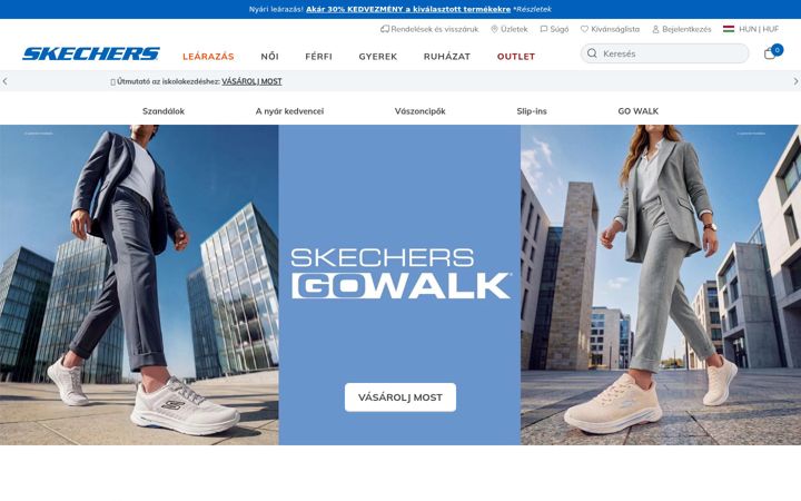 Screenshot of skechers.hu