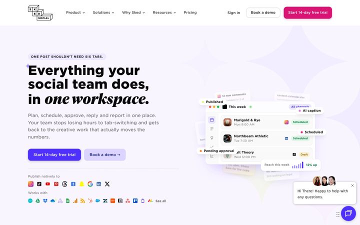 Screenshot of skedsocial.com