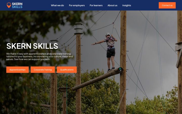 Screenshot of skerntrainingandskills.co.uk