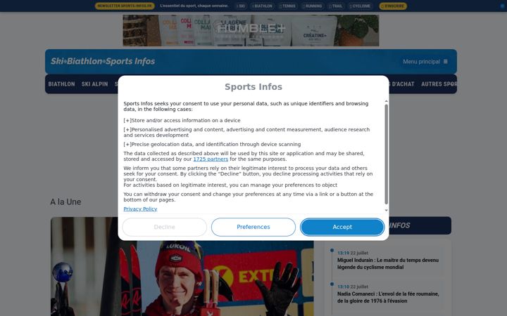 Screenshot of ski-nordique.net