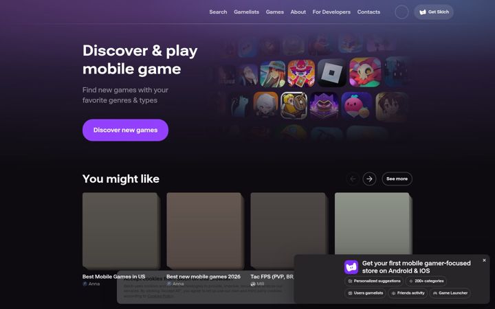 Screenshot of skich.app